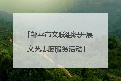 邹平市文联组织开展文艺志愿服务活动