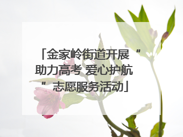 金家岭街道开展“助力高考 爱心护航”志愿服务活动