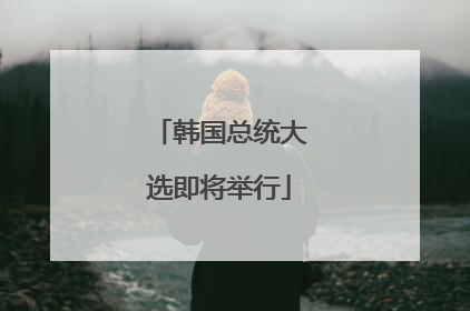韩国总统大选即将举行