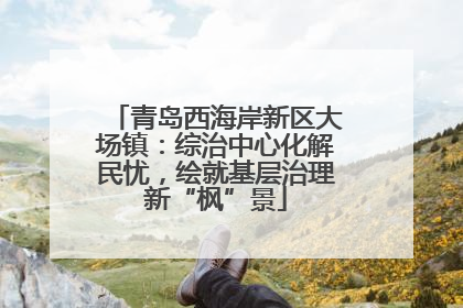 青岛西海岸新区大场镇：综治中心化解民忧，绘就基层治理新“枫”景