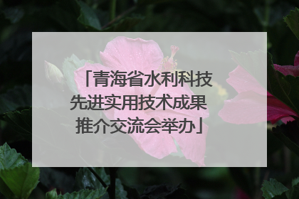 青海省水利科技先进实用技术成果推介交流会举办