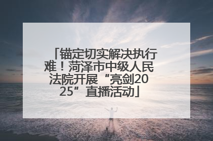 锚定切实解决执行难！菏泽市中级人民法院开展“亮剑2025”直播活动