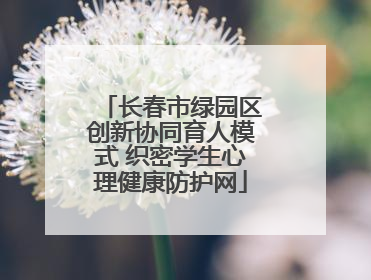 长春市绿园区创新协同育人模式 织密学生心理健康防护网