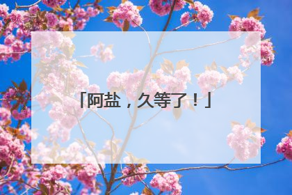 阿盐，久等了！