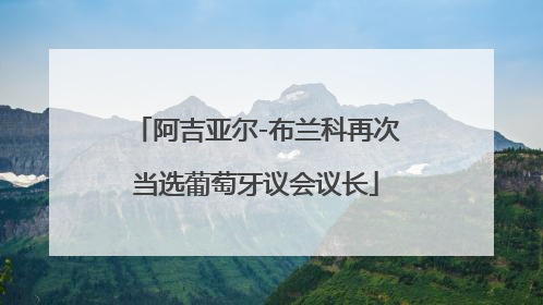阿吉亚尔-布兰科再次当选葡萄牙议会议长