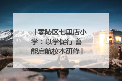 零陵区七里店小学：以学促行 蓄能启航校本研修