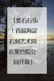 集石行乐！首届海淀石刻艺术周在紫竹院公园开幕