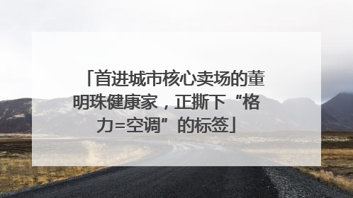 首进城市核心卖场的董明珠健康家，正撕下“格力=空调”的标签