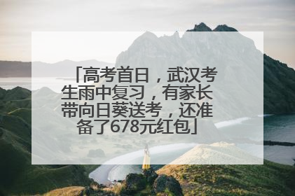 高考首日，武汉考生雨中复习，有家长带向日葵送考，还准备了678元红包