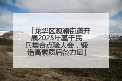 龙华区观澜街道开展2025年基干民兵集合点验大会，锻造高素质后备力量