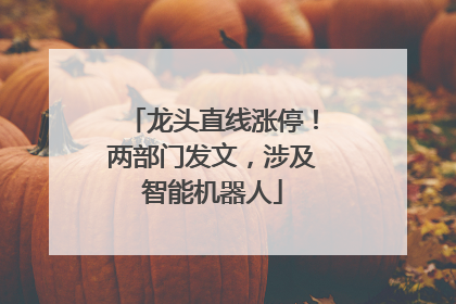 龙头直线涨停！两部门发文，涉及智能机器人