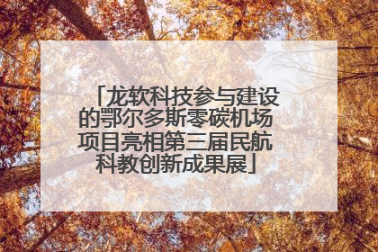 龙软科技参与建设的鄂尔多斯零碳机场项目亮相第三届民航科教创新成果展