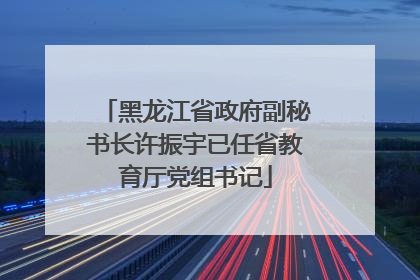 黑龙江省政府副秘书长许振宇已任省教育厅党组书记