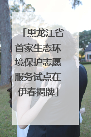 黑龙江省首家生态环境保护志愿服务试点在伊春揭牌