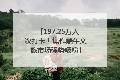 197.25万人次打卡！焦作端午文旅市场强势吸粉