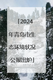 2024年青岛市生态环境状况公报出炉