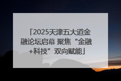 2025天津五大道金融论坛启幕 聚焦“金融+科技”双向赋能