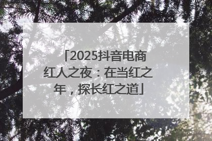 2025抖音电商红人之夜：在当红之年，探长红之道