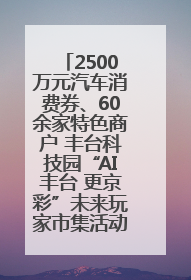 2500万元汽车消费券、60余家特色商户 丰台科技园“AI丰台 更京彩”未来玩家市集活动正式开幕