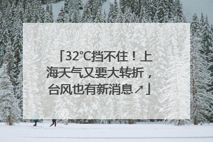 32℃挡不住！上海天气又要大转折，台风也有新消息↗