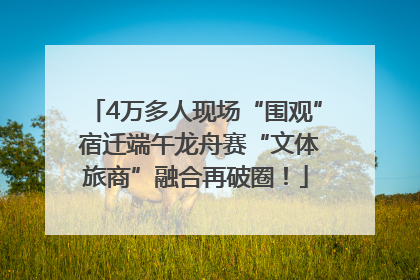 4万多人现场“围观” 宿迁端午龙舟赛“文体旅商”融合再破圈！